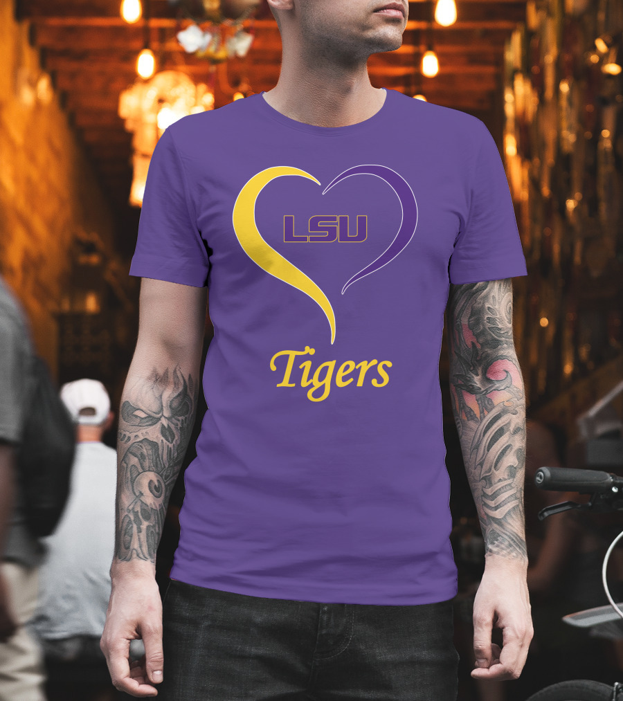 LSU Tigers Heart Symbol Pride T-Shirt