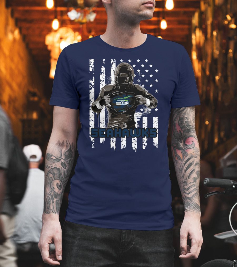 Seattle Seahawks Player Pride Flag T-Shirt