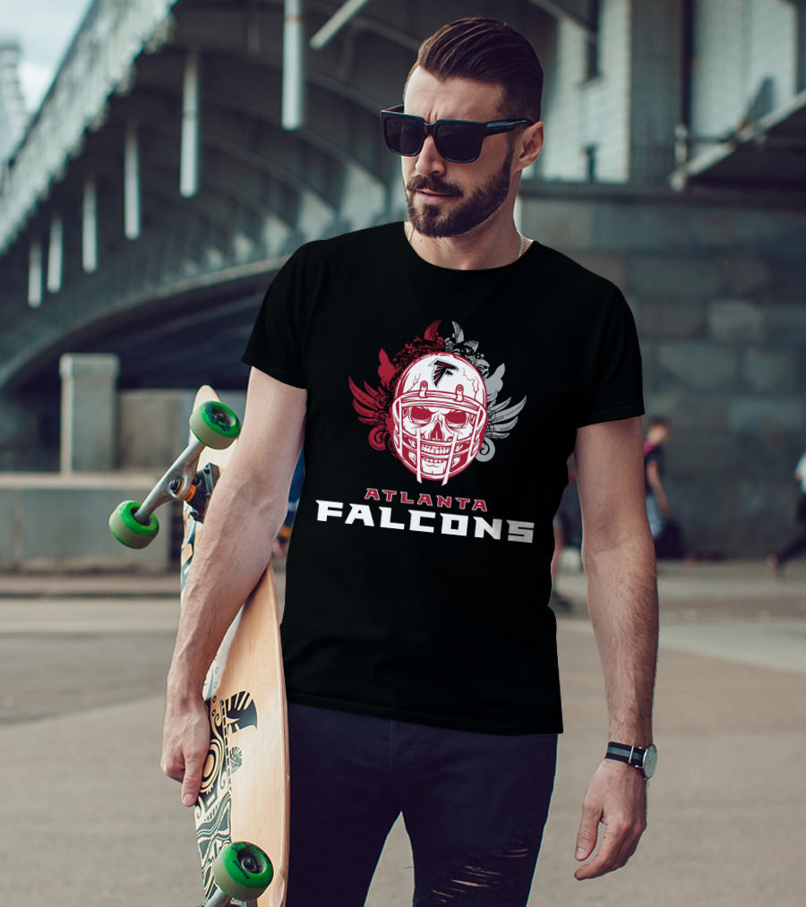 Atlanta Falcons Skull Helmet T-Shirt