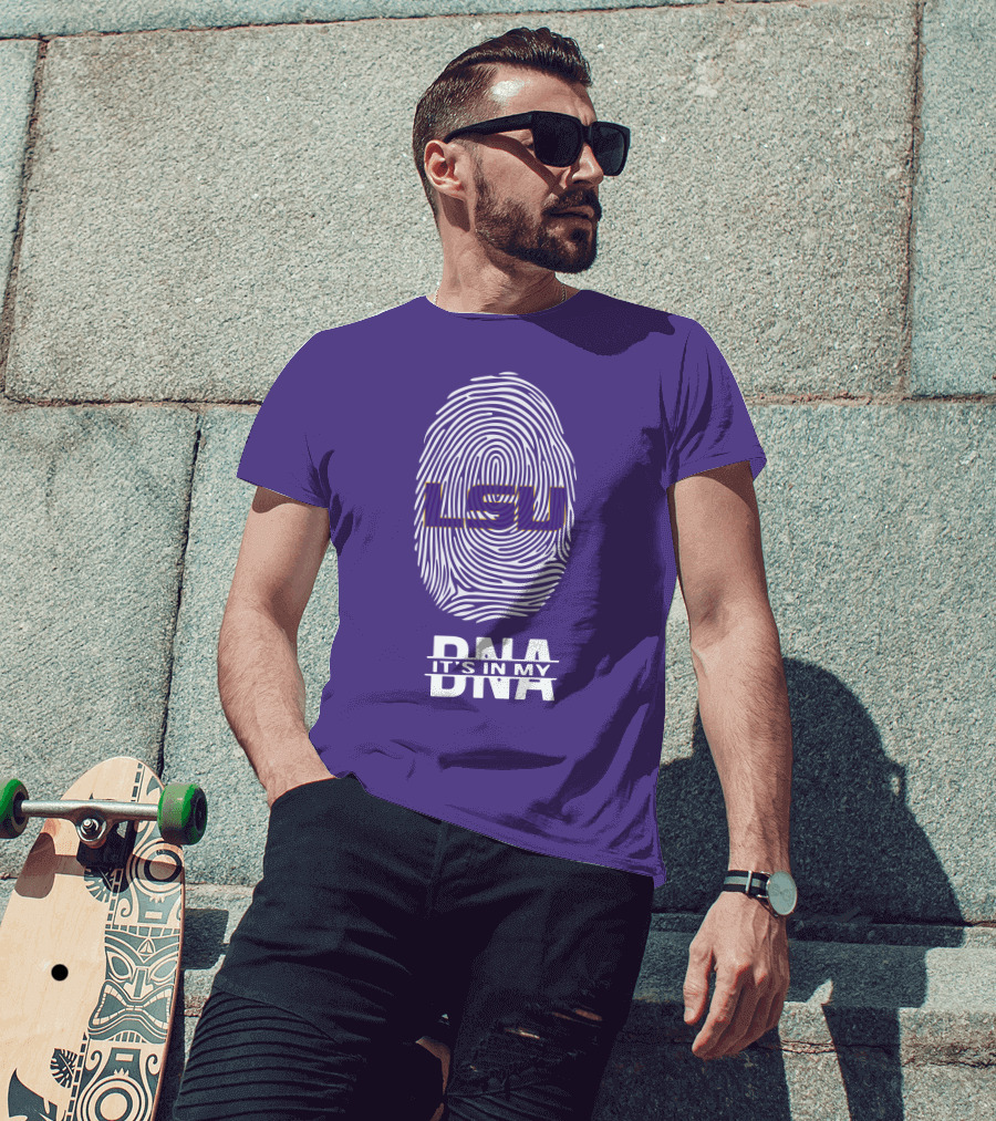 Lsu It's In My Dna Fingerprint Tiger Spirit T-Shirt