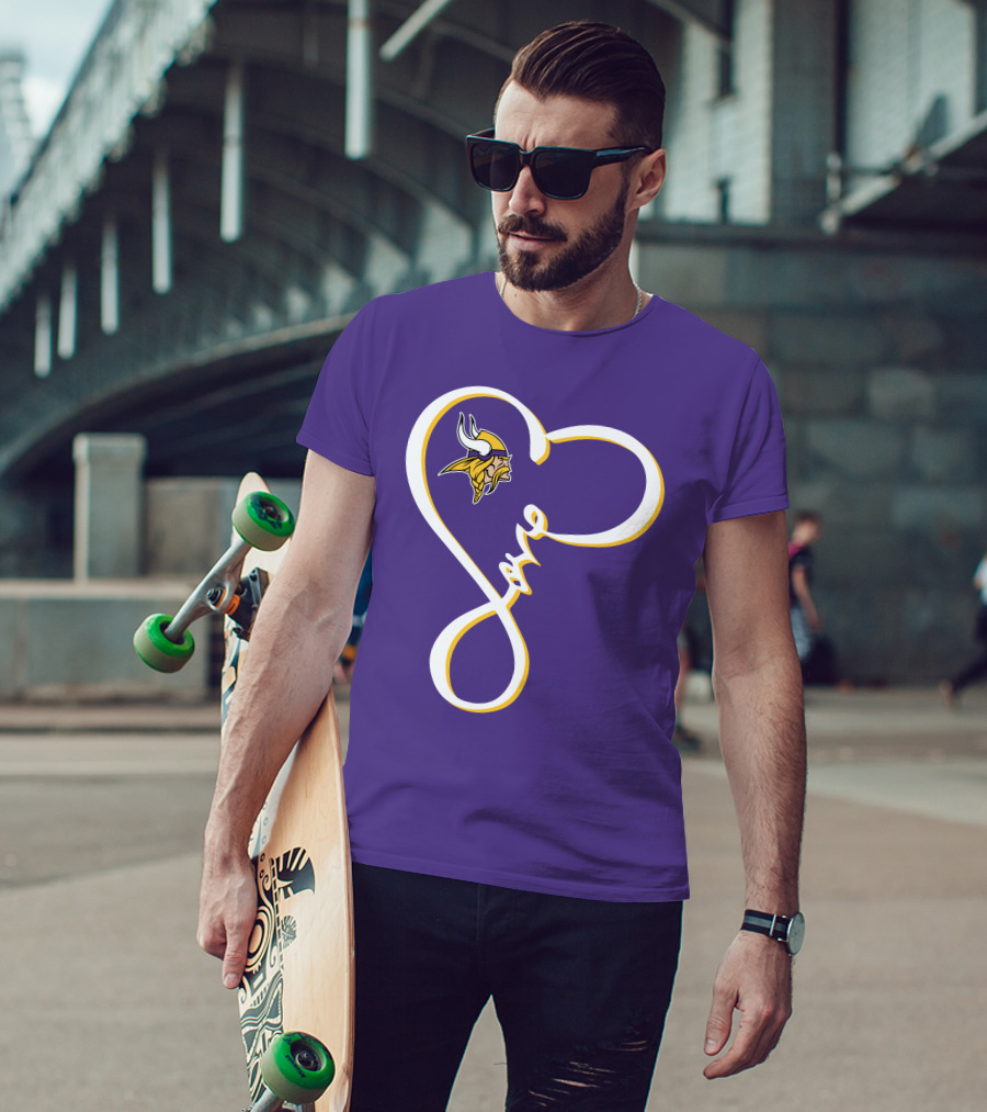 Love Minnesota Vikings Heart T-Shirt