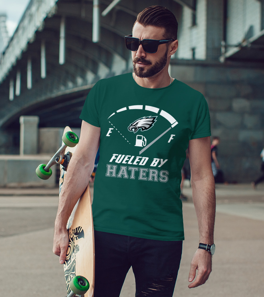 Philadelphia Eagles Fueled By Haters Fuel Gauge T-Shirt
