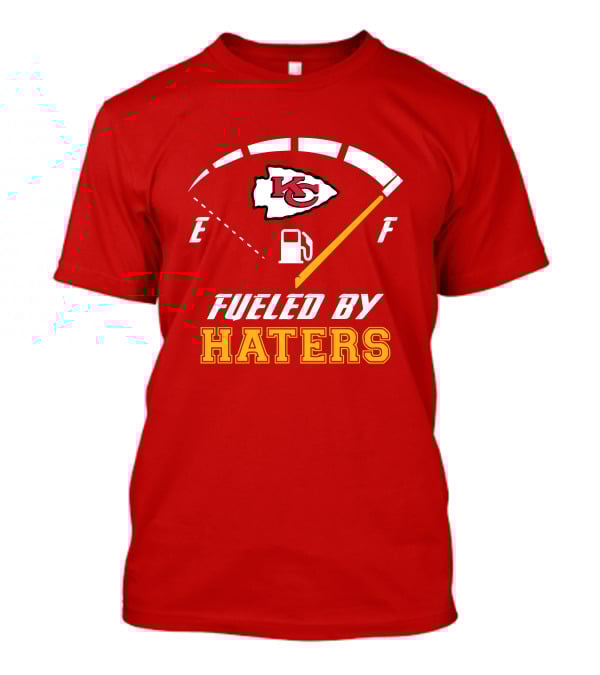 Kansas City Chiefs KC Logo Fueled By Haters Fuel Gauge T-Shirt