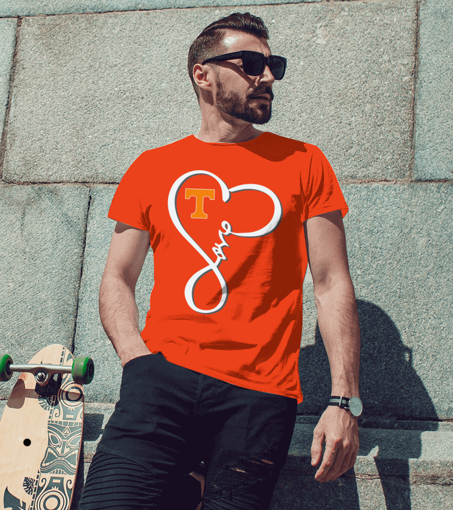 Heart-Shaped Love Tennessee Volunteers T-Shirt