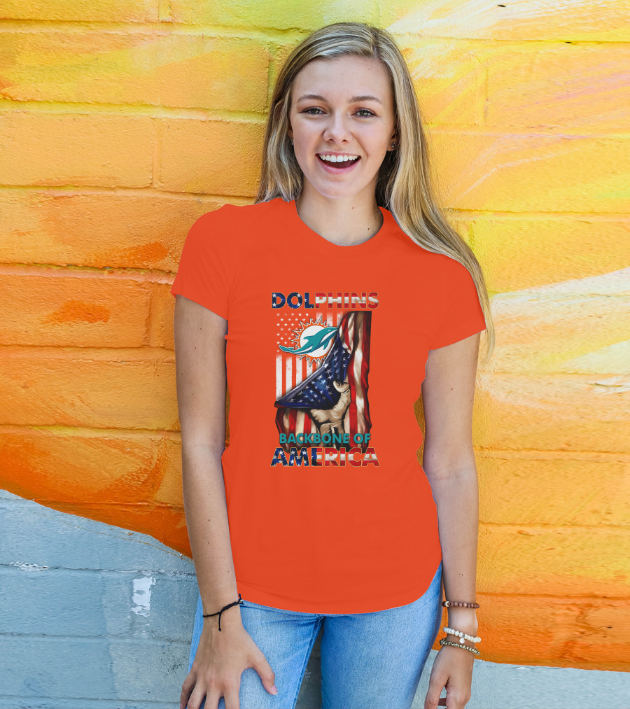 Dolphins Backbone Of America Miami T-Shirt