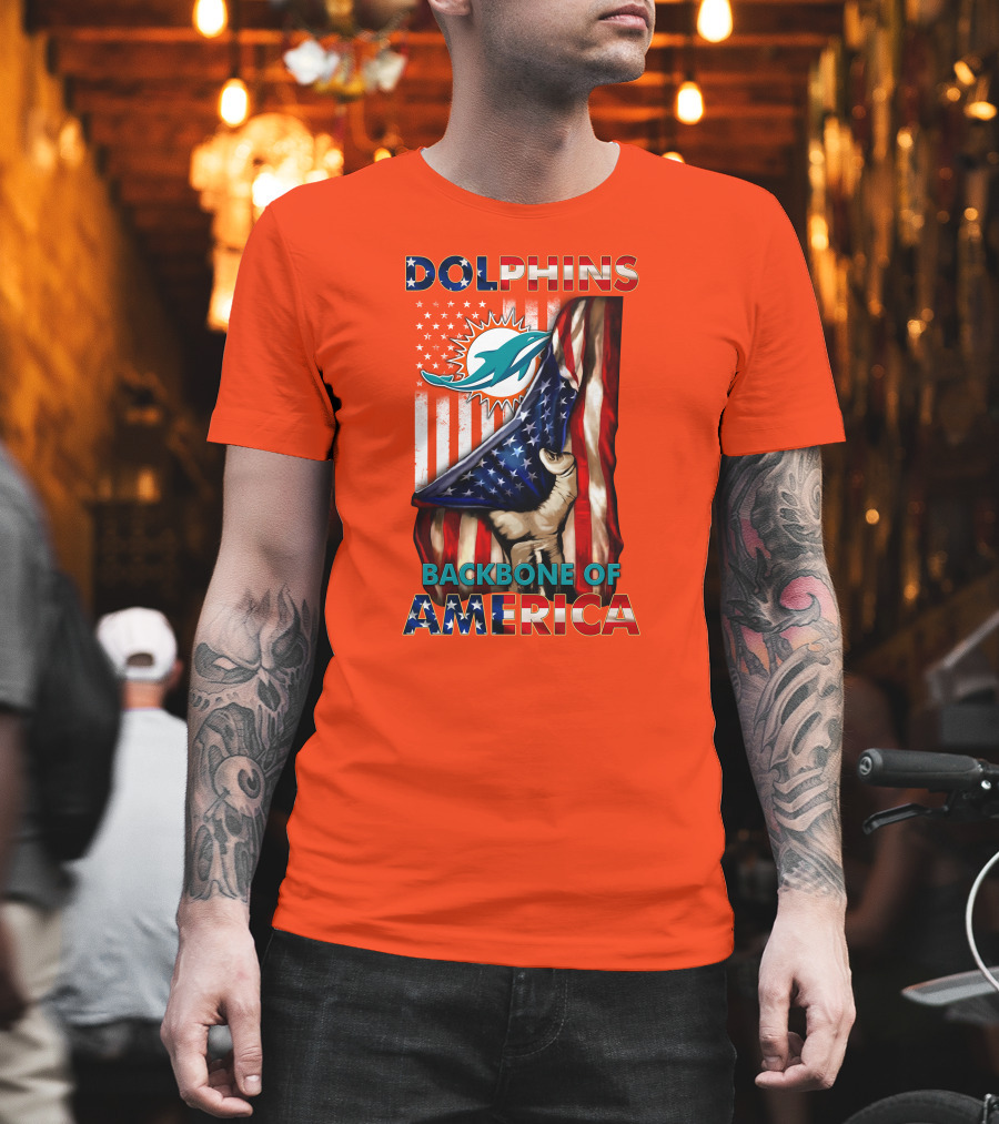 Dolphins Backbone Of America Miami T-Shirt