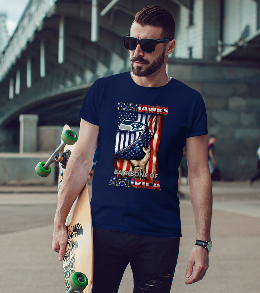 Seattle Seahawks Backbone Of America T-Shirt
