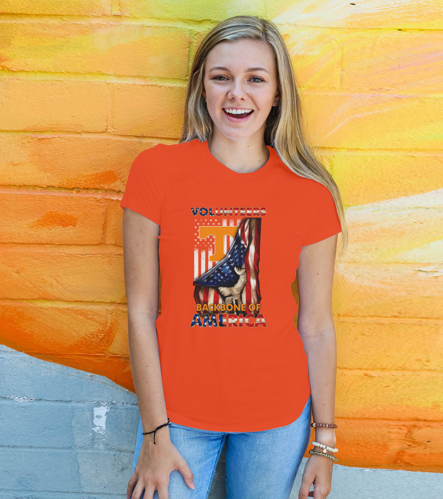 Tennessee Volunteers Backbone Of America Patriotic T-Shirt