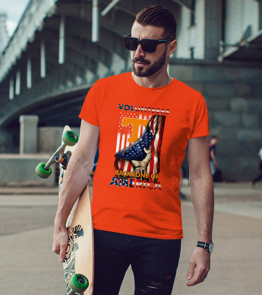 Tennessee Volunteers Backbone Of America Patriotic T-Shirt