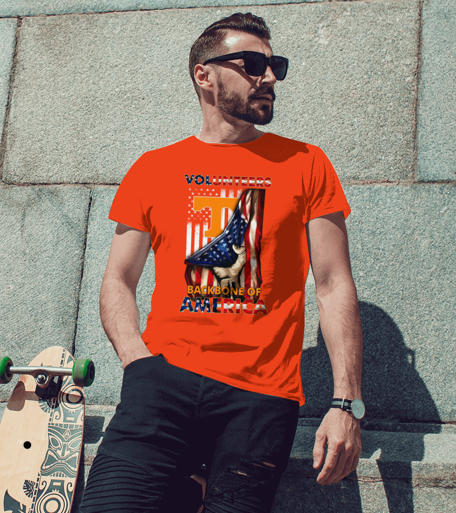 Tennessee Volunteers Backbone Of America Patriotic T-Shirt
