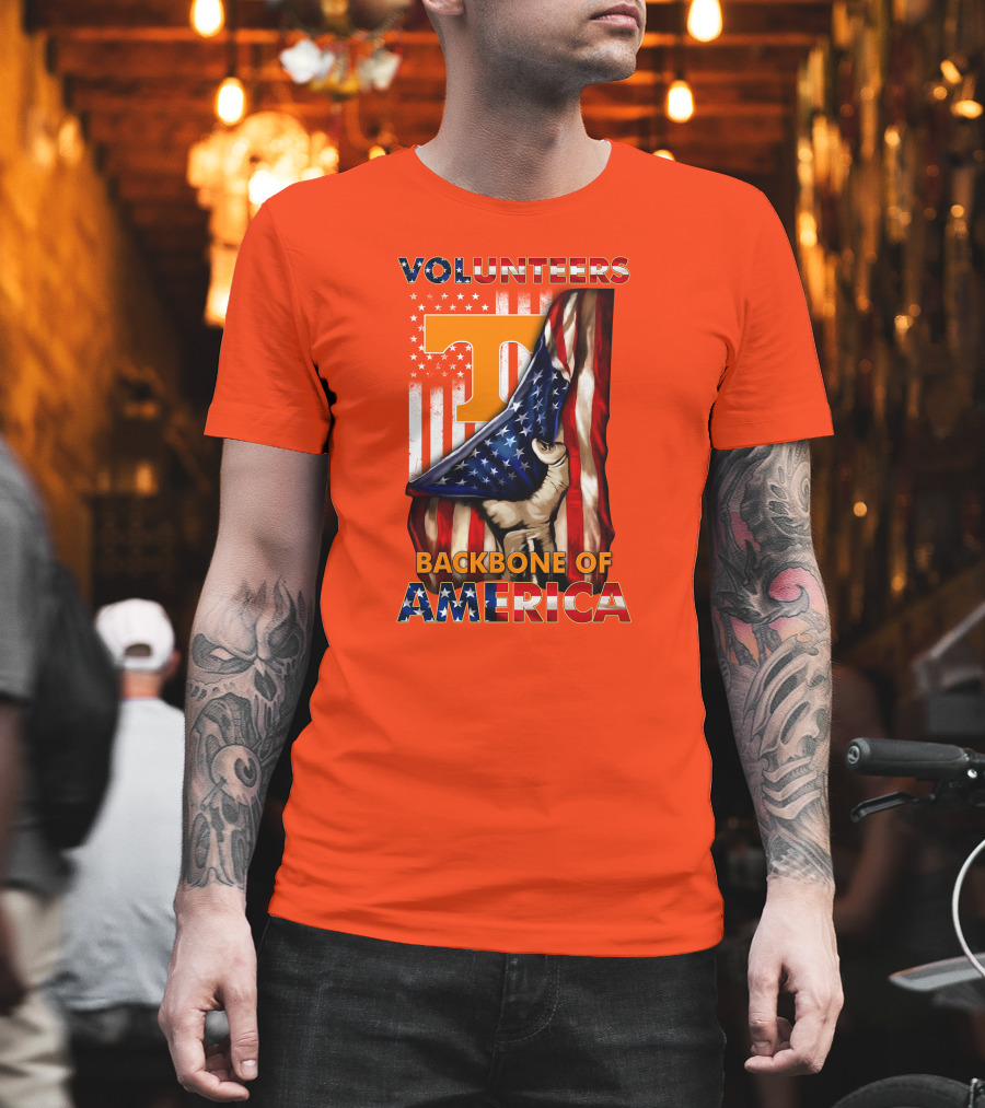 Tennessee Volunteers Backbone Of America Patriotic T-Shirt