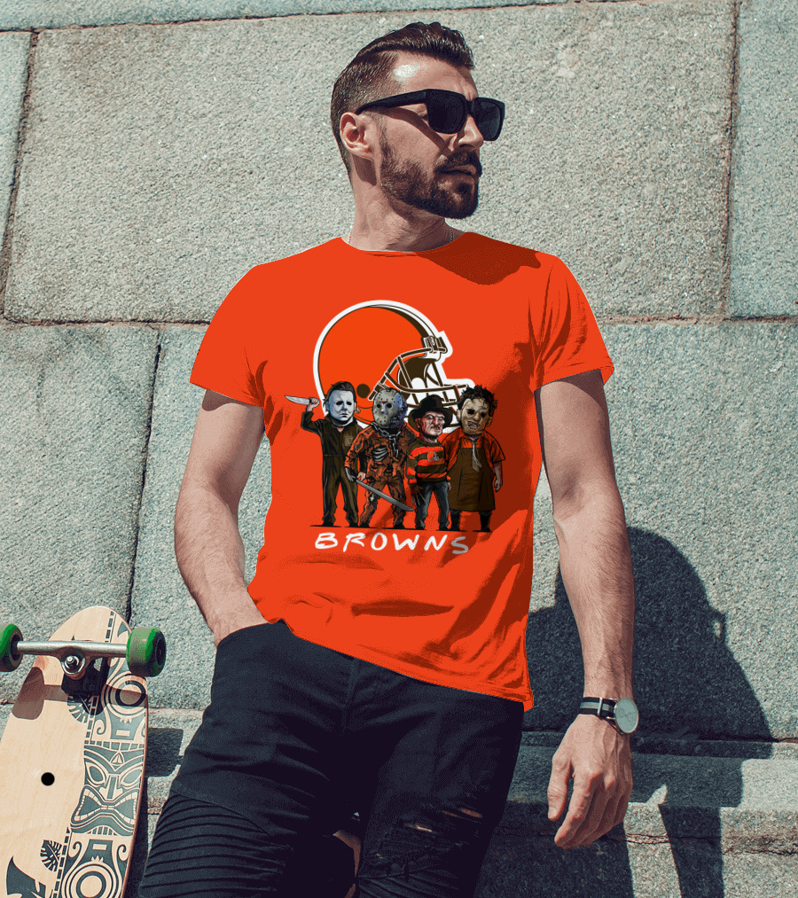 Cleveland Browns Halloween The Slasher Squad Browns T-Shirt