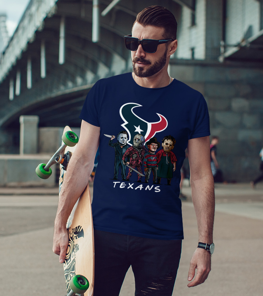 Houston Texans Halloween The Slasher Squad Texans T-Shirt