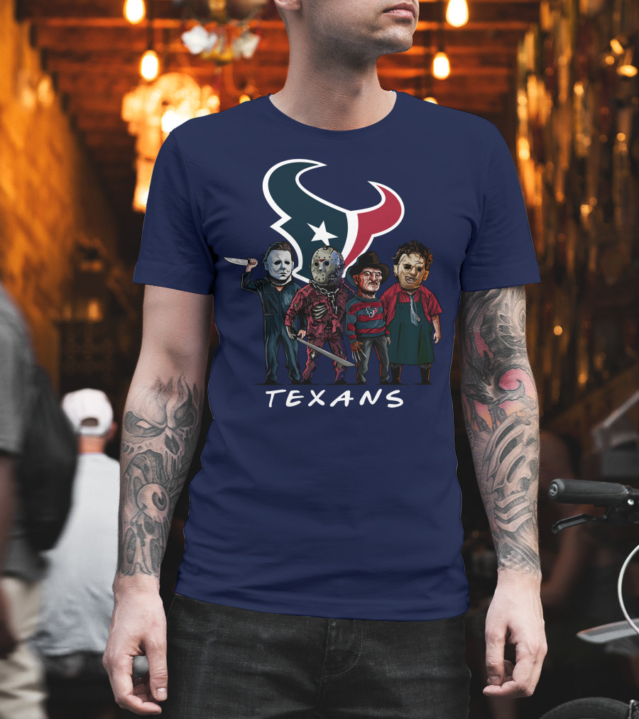 Houston Texans Halloween The Slasher Squad Texans T-Shirt
