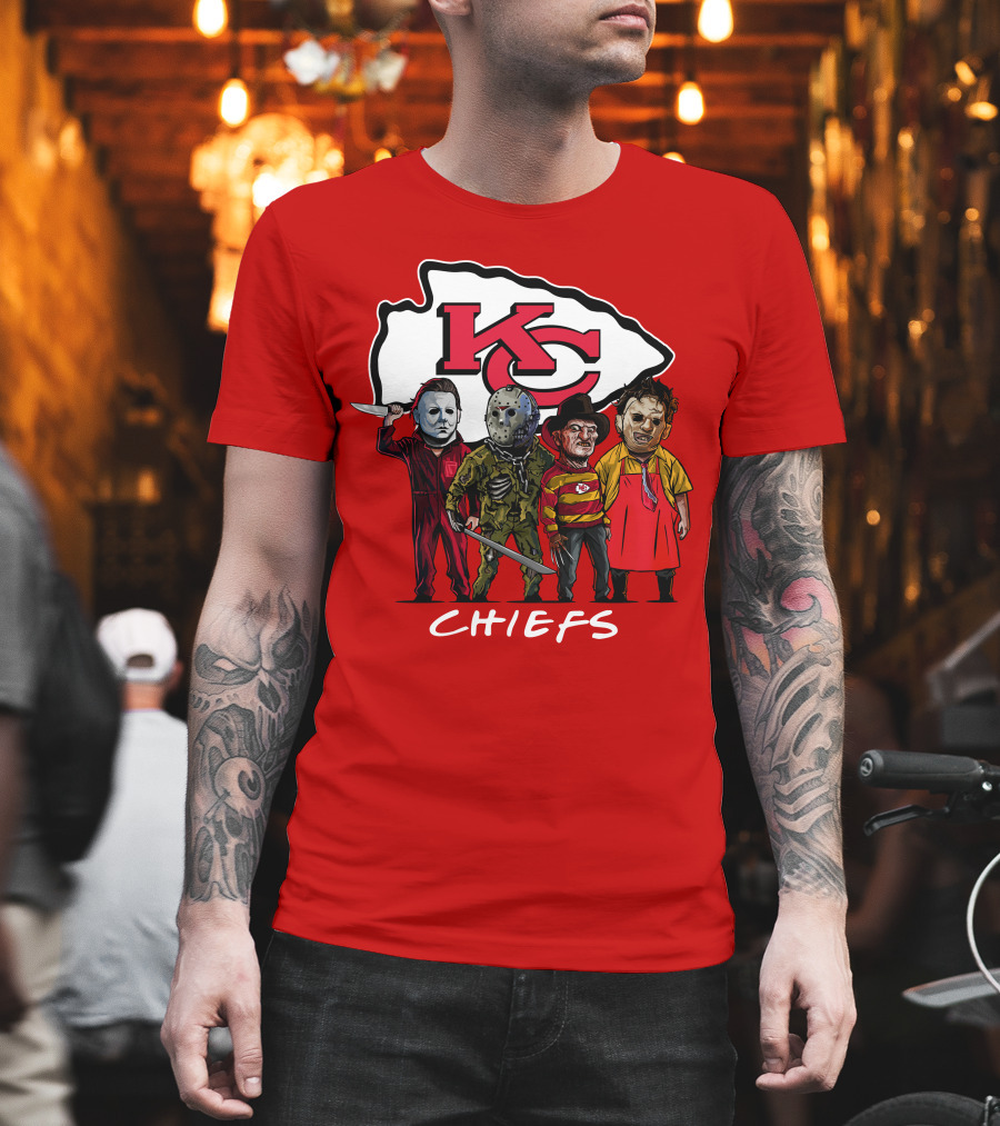 Kansas City Chiefs Halloween Slasher Squad Horror Team T-Shirt