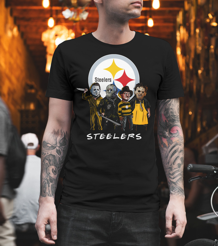 Pittsburgh Steelers Halloween Slasher Squad Team Characters T-Shirt