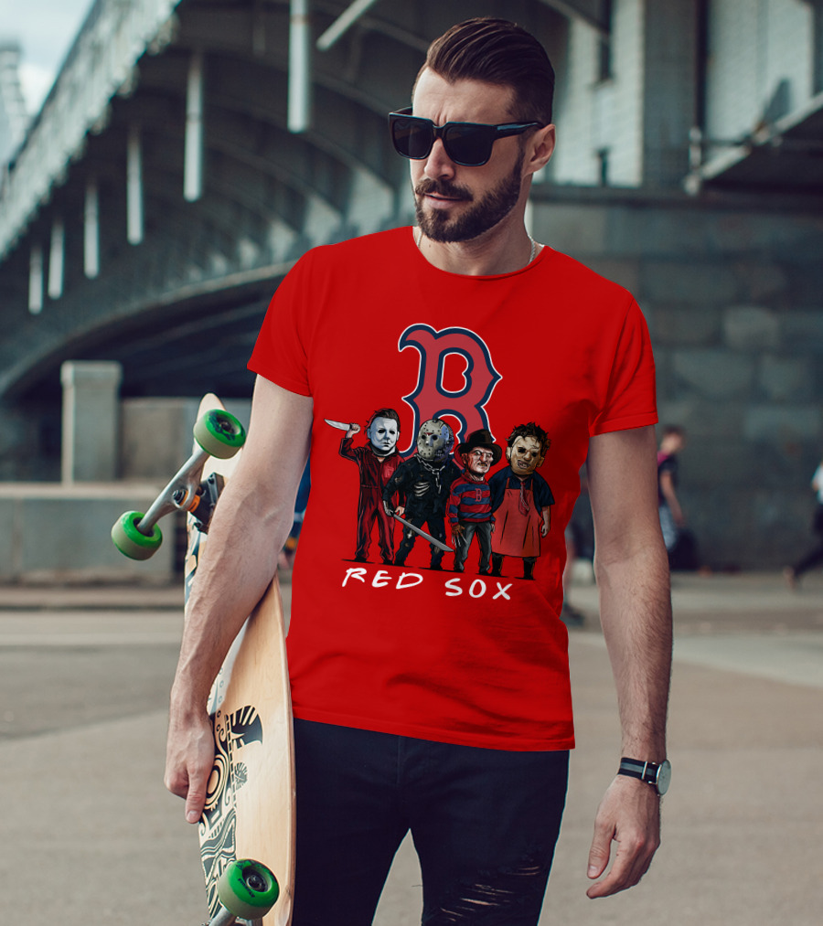 Boston Red Sox Halloween Horror Icons Slasher Squad T-Shirt
