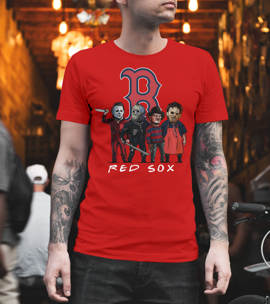 Boston Red Sox Halloween Horror Icons Slasher Squad T-Shirt