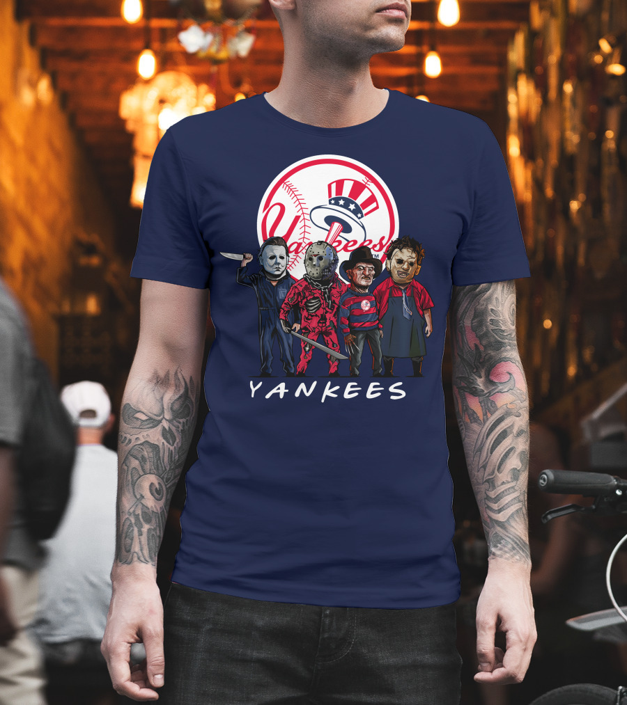 Yankees Halloween The Slasher Squad Teams Yankees T-Shirt