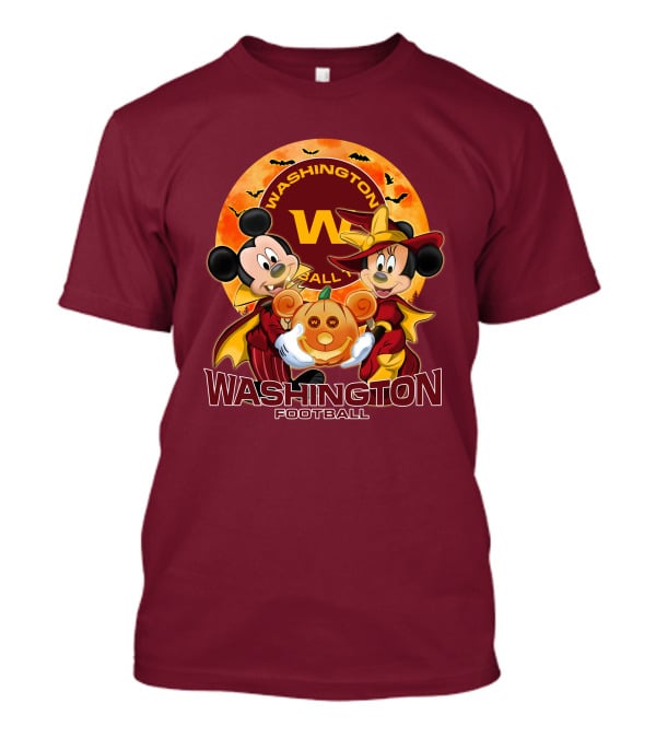 Washington Football Mickey Mouse Minnie Mouse Halloween T-Shirt