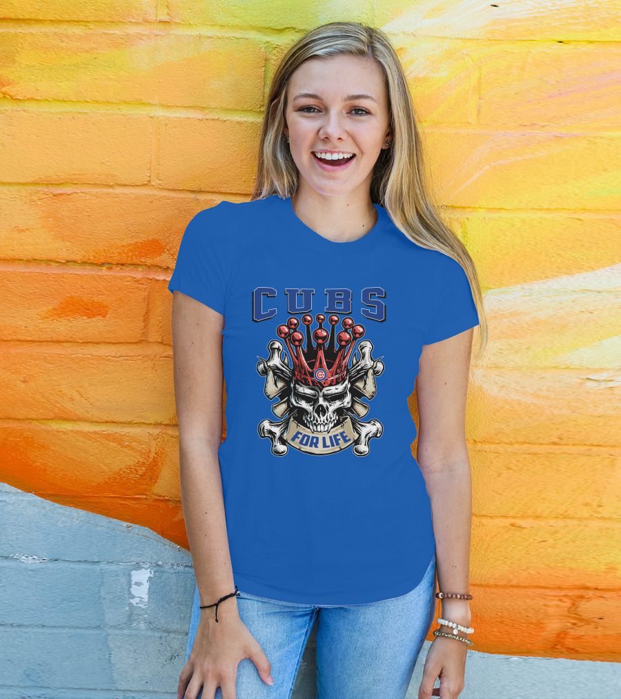 Cubs Skull King For Life T-Shirt
