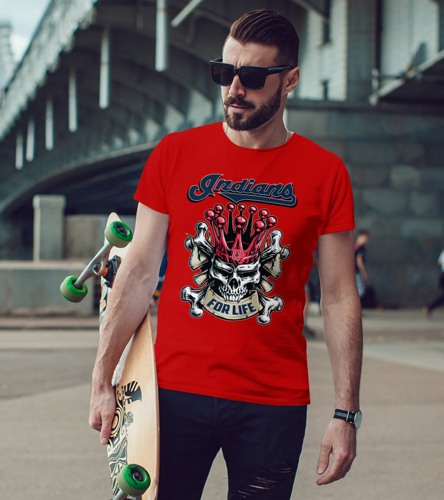 Indians Skull King Crown C For Life T-Shirt