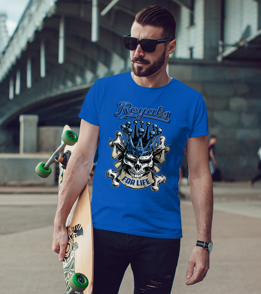 Royals Skull King For Life Kansas City Royals T-Shirt