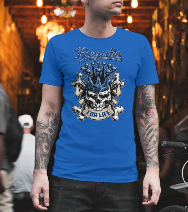 Royals Skull King For Life Kansas City Royals T-Shirt
