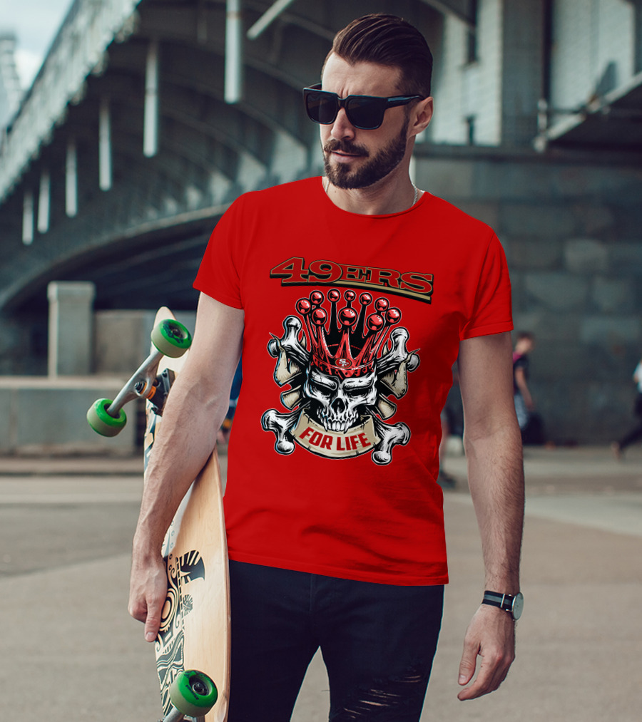 49ers Skull King Crowned For Life T-Shirt