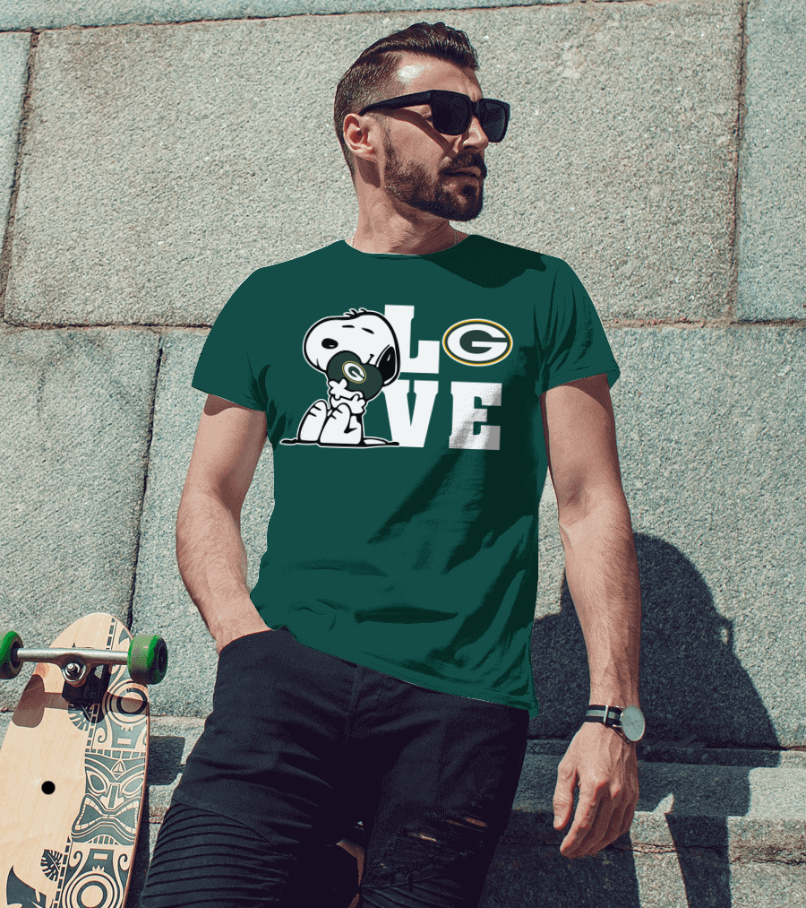 Snoopy Love Green Bay Packers T-Shirt