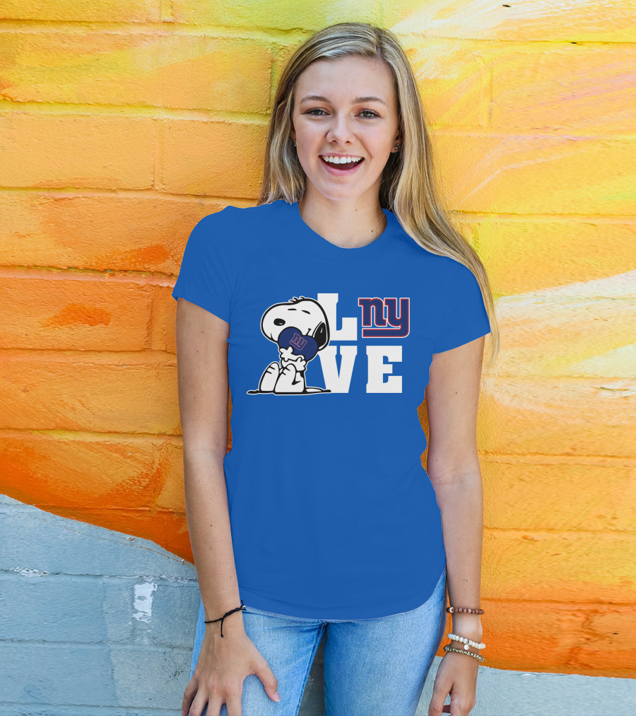 Snoopy L Ve Ny New York Giants T-Shirt