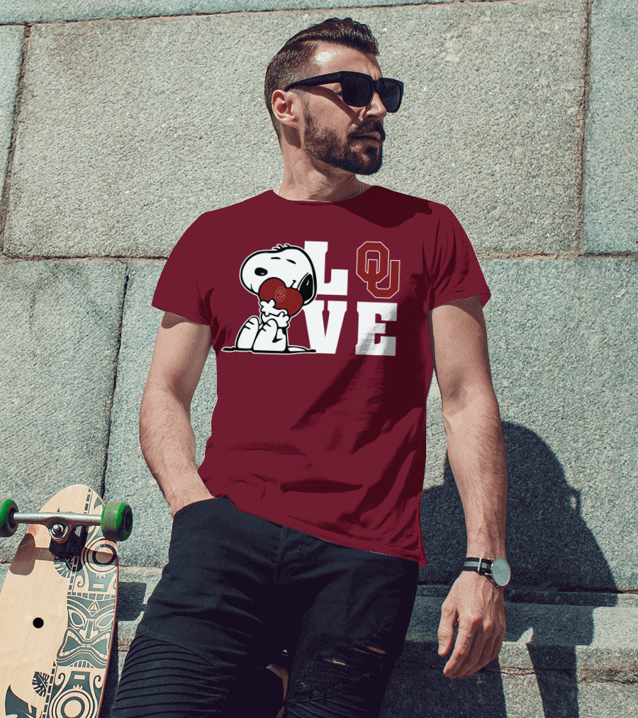 Snoopy Love Ou Oklahoma Sooners T-Shirt