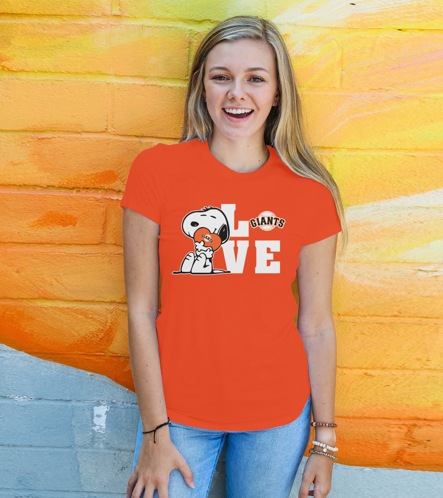 Snoopy Giants Love San Francisco Giants T-Shirt