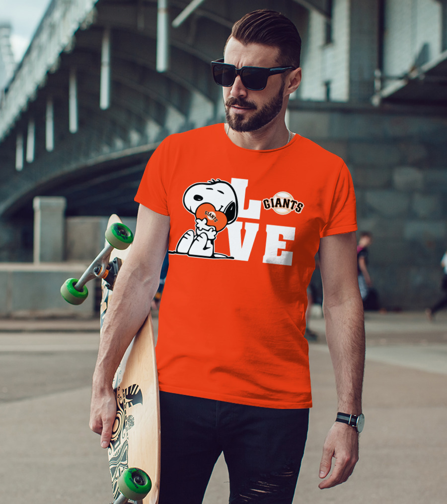 Snoopy Giants Love San Francisco Giants T-Shirt