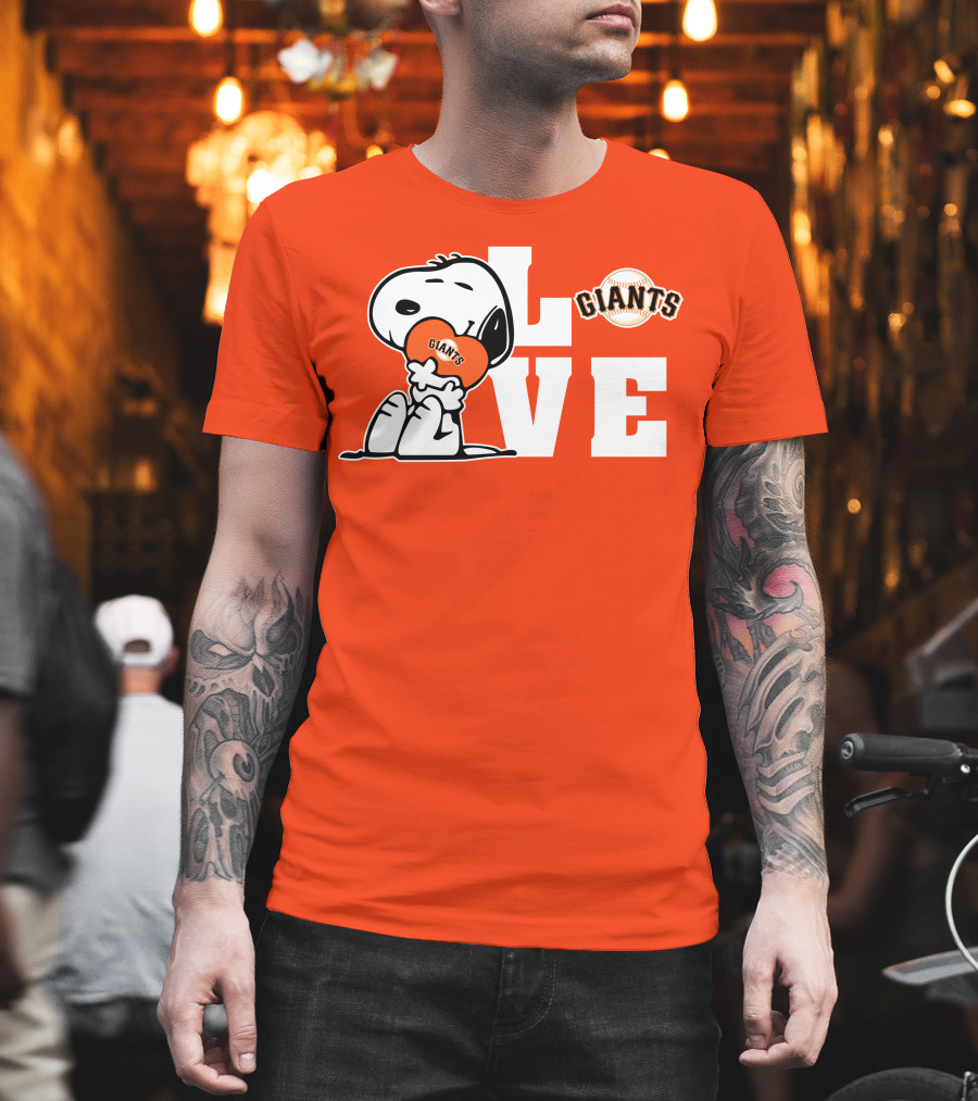 Snoopy Giants Love San Francisco Giants T-Shirt