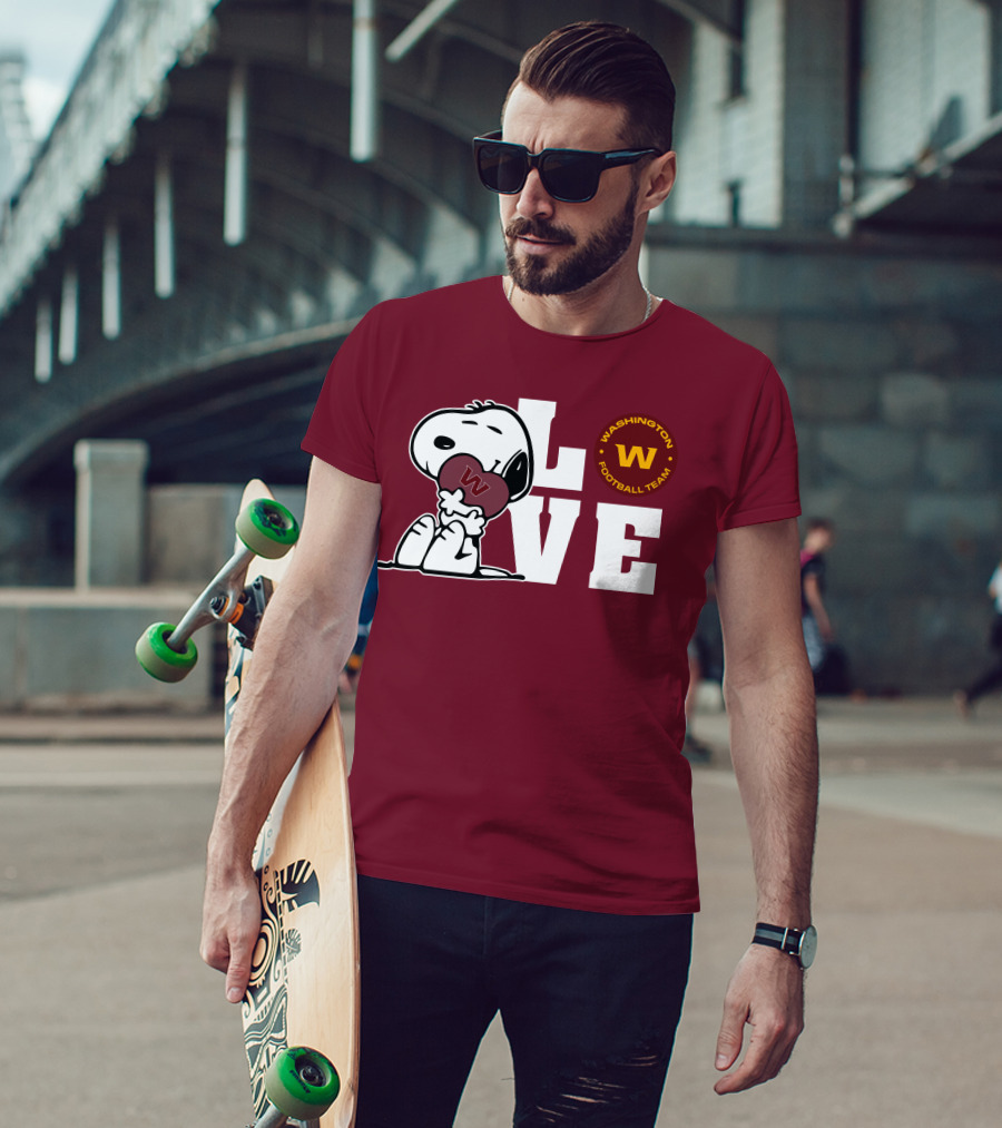 Snoopy Love Washington Football Team W T-Shirt