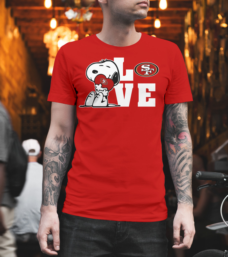 Snoopy Love San Francisco 49ers Sf T-Shirt