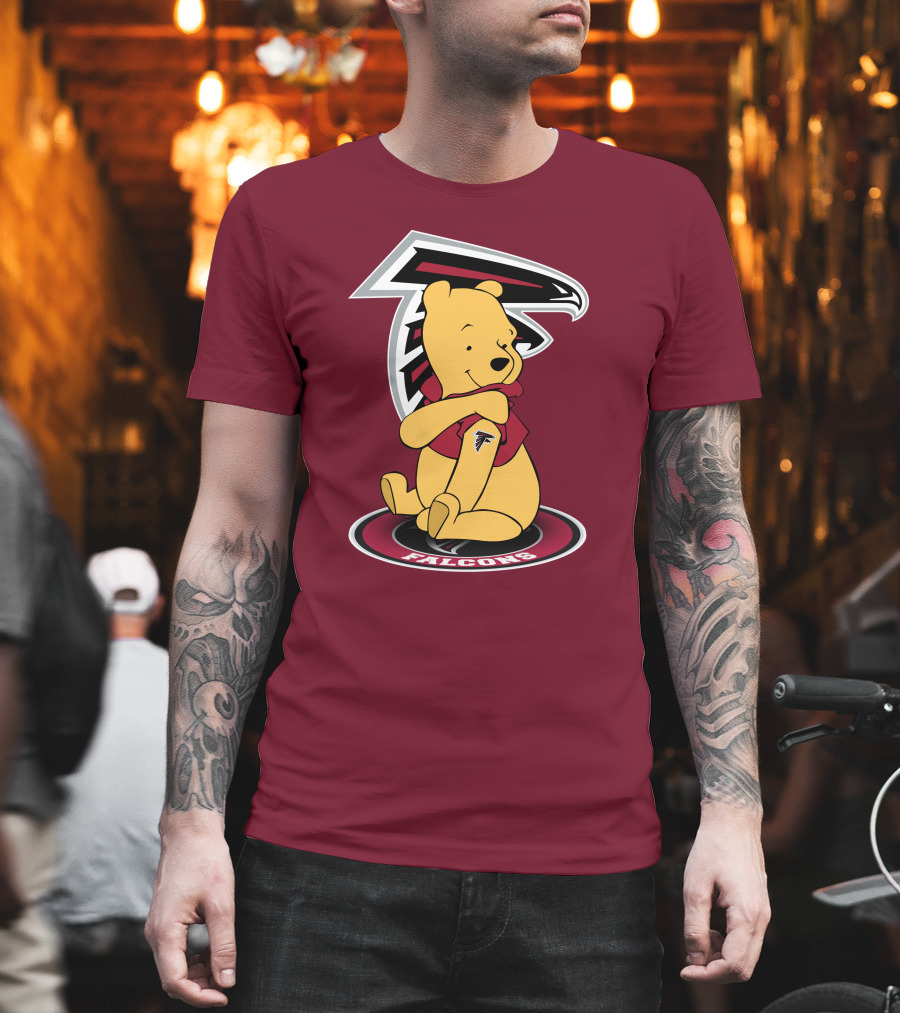 Atlanta Falcons Winnie the Pooh Mascot Crossover T-Shirt