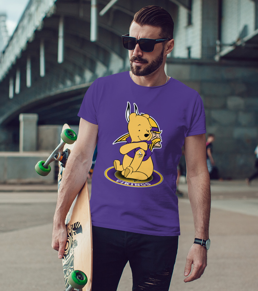 Winnie The Pooh Minnesota Vikings Crossover Fans T-Shirt
