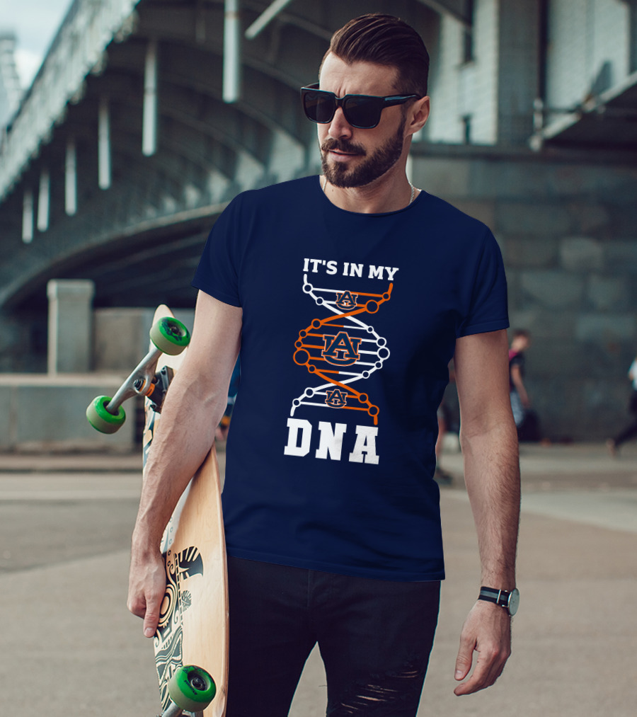 Auburn Tigers It's In My DNA Auburn University Logo DNA Strand T-Shirt