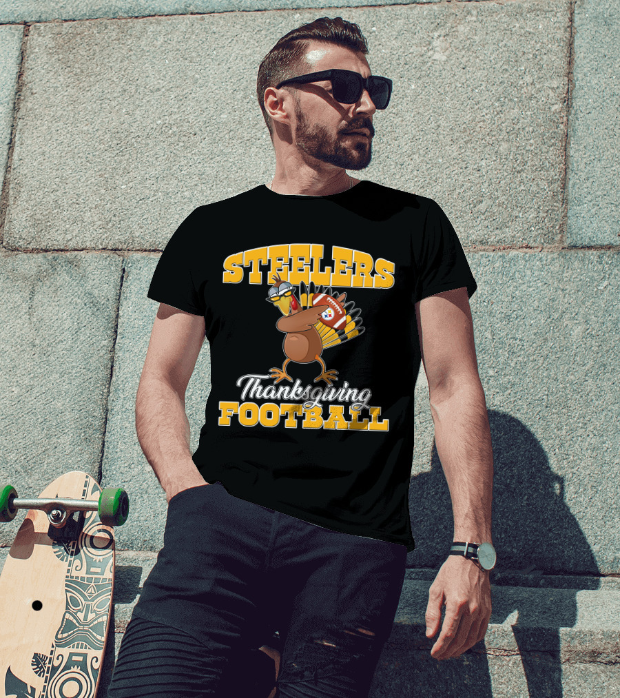 Steelers Thanksgiving Football Turkey T-Shirt