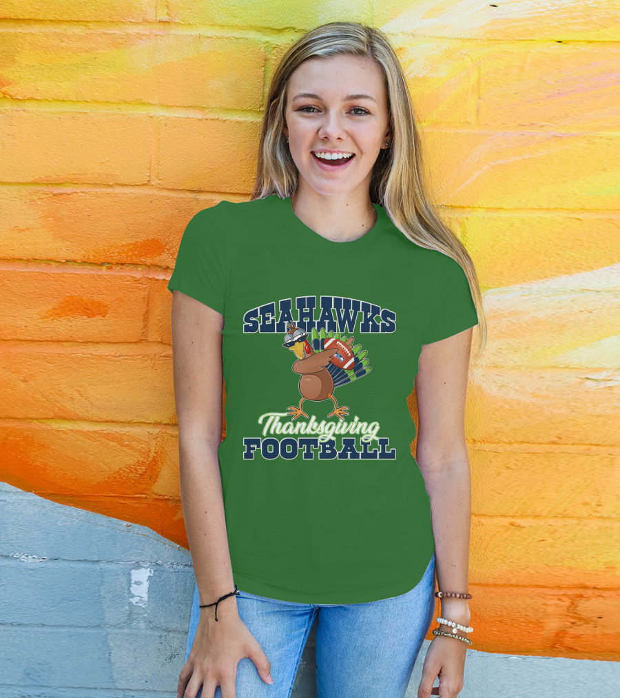 Seahawks Thanksgiving Football Turkey T-Shirt