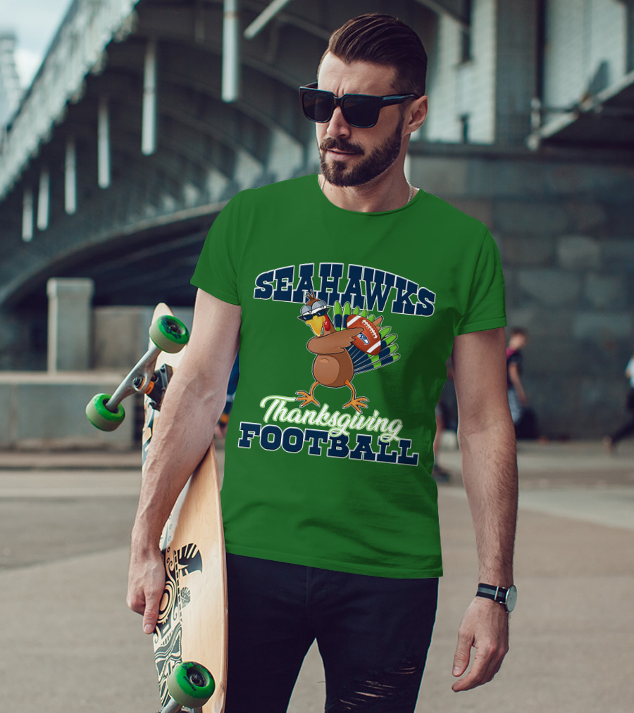 Seahawks Thanksgiving Football Turkey T-Shirt