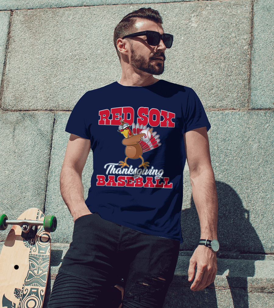 Red Sox Thanksgiving Baseball Turkey T-Shirt
