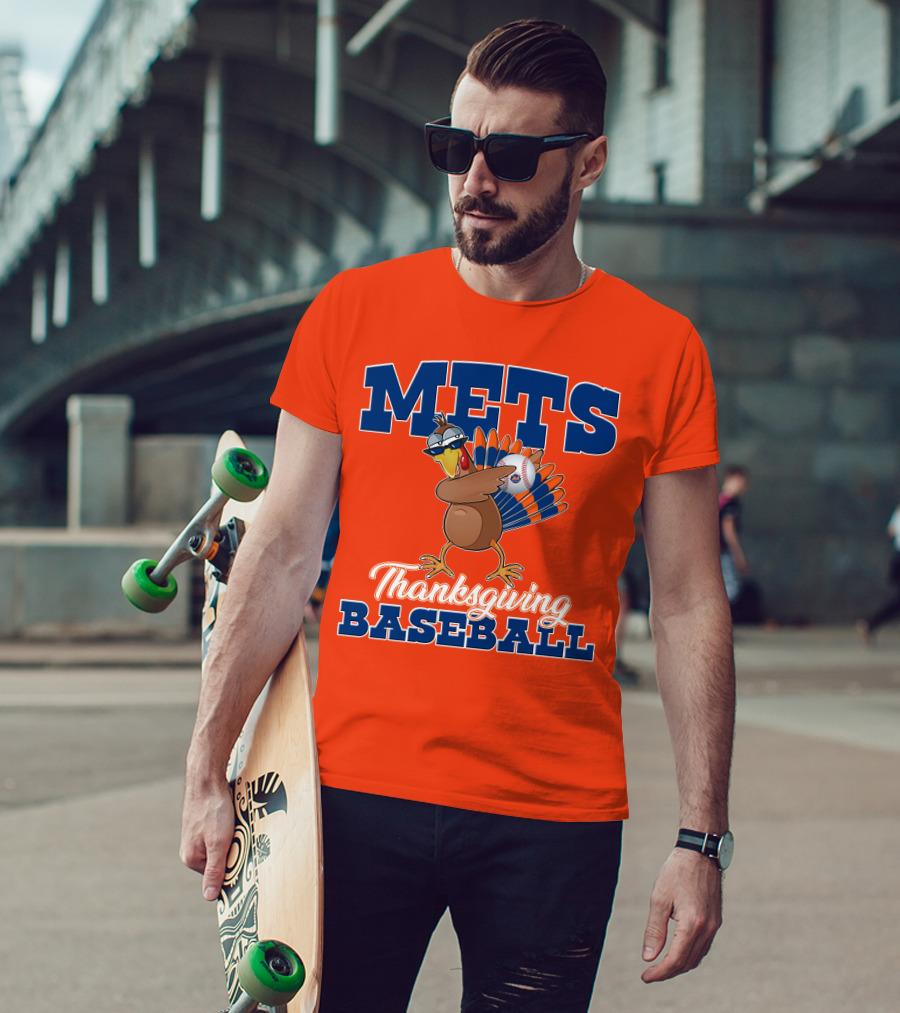 Mets Thanksgiving Baseball Turkey T-Shirt
