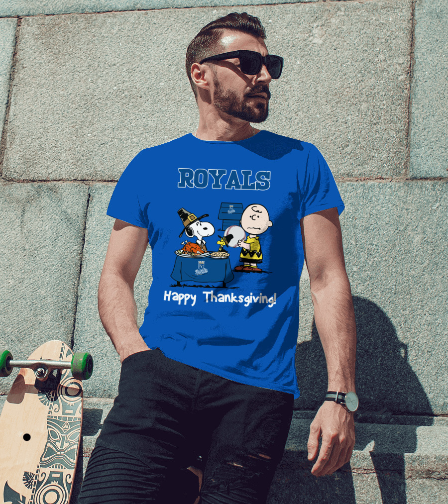 Royals Snoopy Charlie Brown Happy Thanksgiving T-Shirt