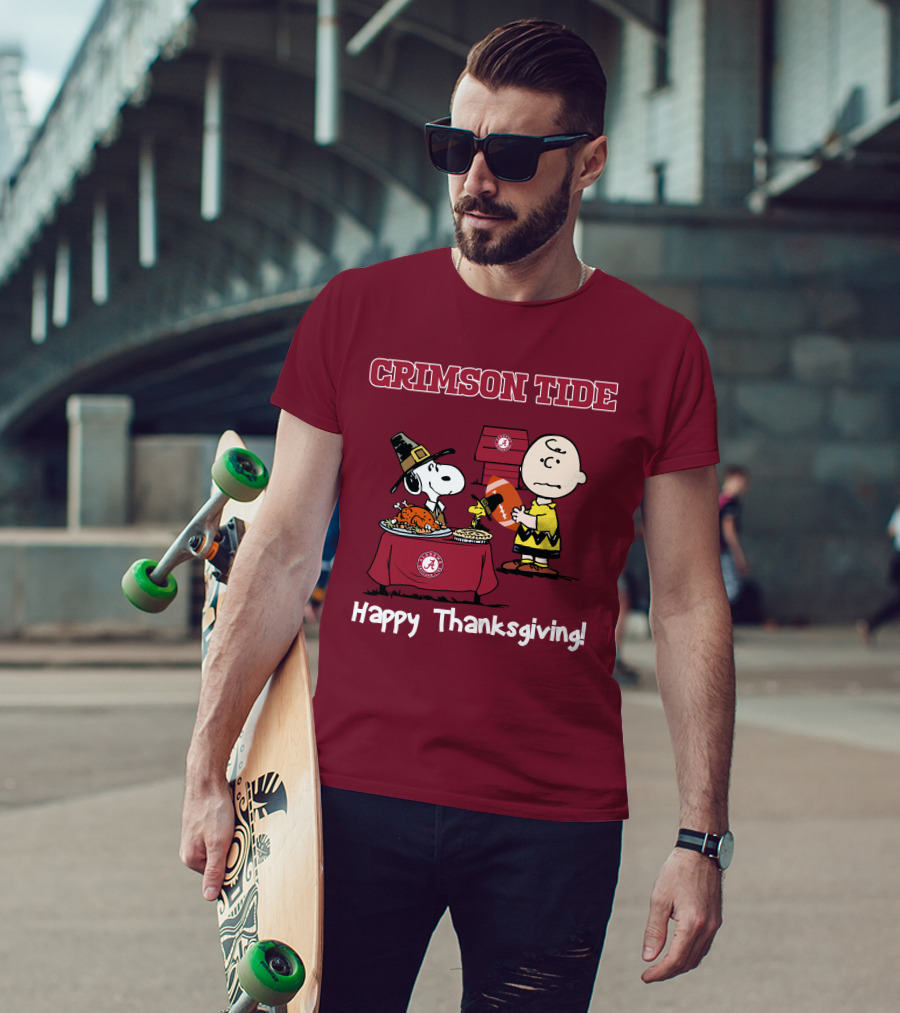 Crimson Tide Snoopy And Charlie Brown Thanksgiving T-Shirt