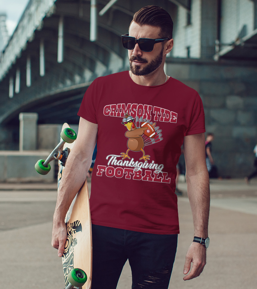 Crimson Tide Thanksgiving Football Turkey T-Shirt