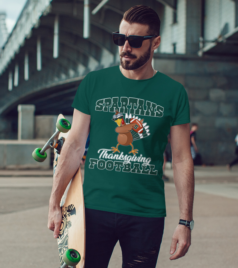 Spartans Thanksgiving Football Turkey Michigan State T-Shirt