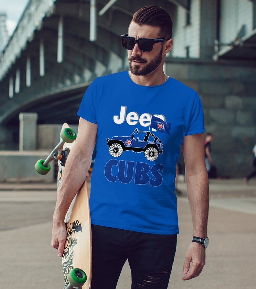 Jeep Cubs Coming Chicago Cubs Jeep T-Shirt